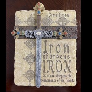 Iron Sharpens Resin Plaque